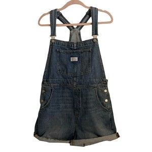 Levi's Blue Jean Shorts Overalls